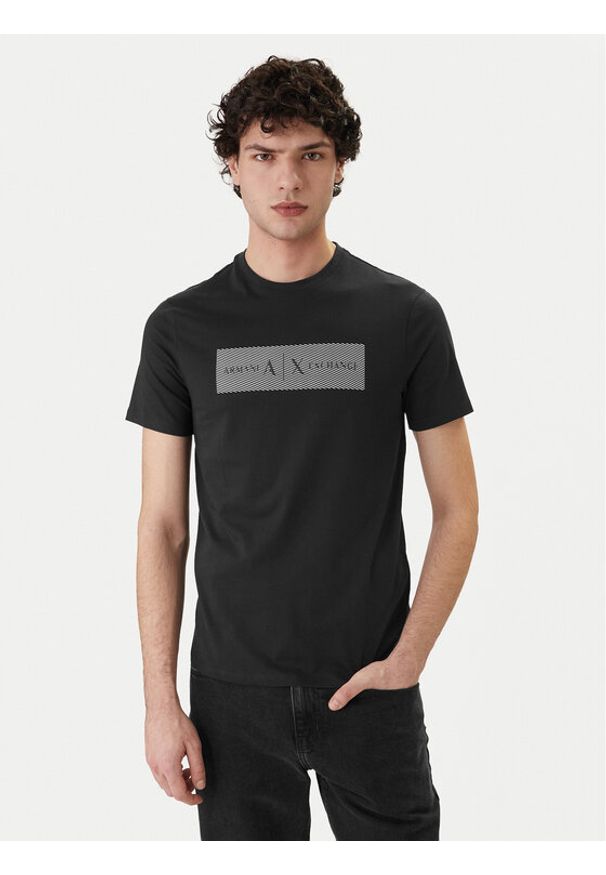 Armani Exchange T-Shirt XM002472 AF10356 UB101 Granatowy Slim Fit. Kolor: niebieski. Materiał: bawełna