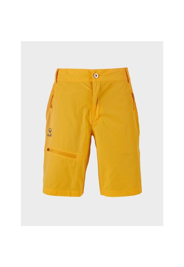 Spodenki trekkingowe damskie Halti Pallas X-Stretch Lite. Kolor: żółty. Długość: krótkie