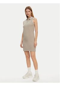 Guess Sukienka codzienna V5GK04 KCOK1 Khaki Regular Fit. Okazja: na co dzień. Kolor: brązowy. Materiał: bawełna. Typ sukienki: proste. Styl: casual #2