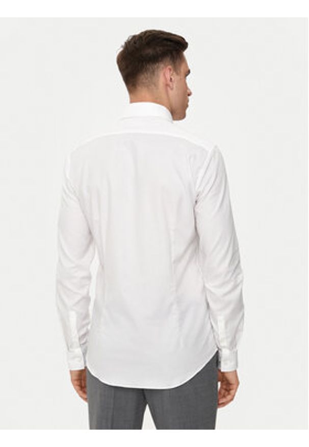 Calvin Klein Koszula K10K113164 Biały Slim Fit. Kolor: biały. Materiał: bawełna