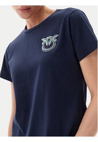 Pinko - PINKO T-Shirt Nambrone 103320 A2G7 Granatowy Regular Fit. Kolor: niebieski. Materiał: bawełna #5
