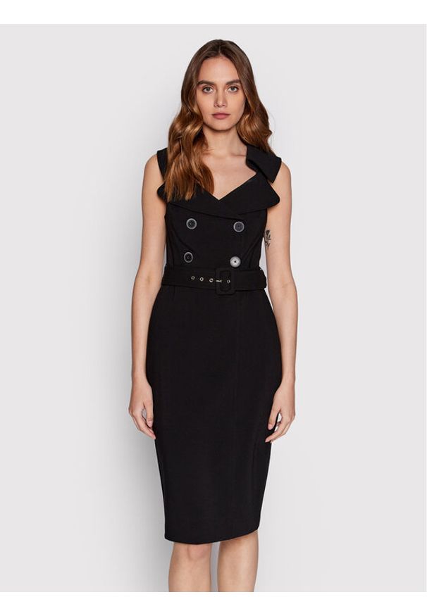 Marciano Guess Sukienka codzienna Audrey 2GGK29 8502Z Czarny Slim Fit. Okazja: na co dzień. Kolor: czarny. Materiał: syntetyk. Typ sukienki: proste. Styl: casual