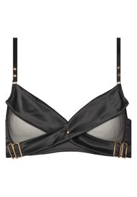 Hunkemöller Biustonosz z fiszbiną Colette 301142 Czarny. Kolor: czarny. Materiał: syntetyk