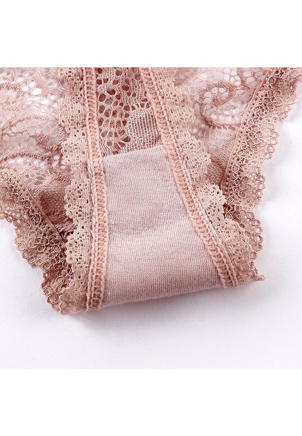 Intica - Tangi koronkowe z misternym wzorem Nahoko. Kolor: szary. Materiał: koronka. Wzór: koronka