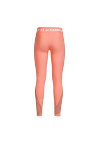 Legginsy sportowe dziewczęce Under Armour Armour Legging - pomarańczowe. Kolor: pomarańczowy. Materiał: elastan, materiał, poliester. Styl: sportowy