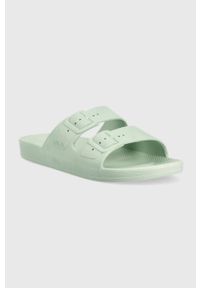 Freedom Moses klapki SAGE damskie kolor zielony FM.SAGE. Kolor: zielony. Materiał: guma. Obcas: na obcasie. Wysokość obcasa: niski #3