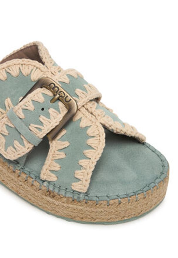 Mou Espadryle MU.SW641003A Brązowy. Kolor: brązowy. Materiał: zamsz, skóra