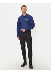 Versace Jeans Couture Koszula 77GALYR1 Granatowy Regular Fit. Kolor: niebieski. Materiał: bawełna