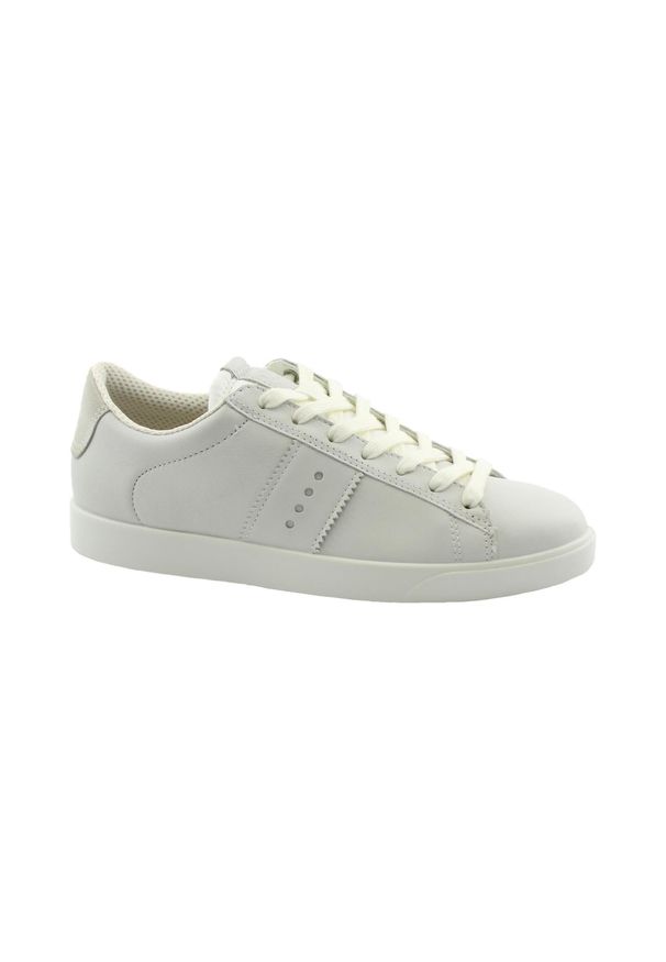 ecco - Buty do chodzenia damskie Ecco Sneaker Street Lite. Kolor: biały. Materiał: skóra. Szerokość cholewki: normalna. Sport: turystyka piesza