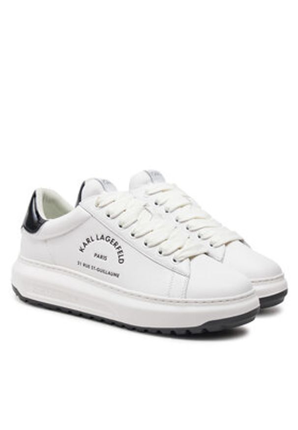 Karl Lagerfeld - KARL LAGERFELD Sneakersy KL57538 Biały. Kolor: biały. Materiał: skóra