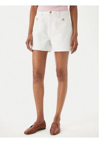 TOMMY HILFIGER - Tommy Hilfiger Szorty jeansowe WW0WW49579 Biały Regular Fit. Kolor: biały. Materiał: bawełna #1