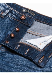 Ombre Clothing - Krótkie spodenki męskie jeansowe W305 - niebieskie - M. Kolor: niebieski. Materiał: jeans. Długość: krótkie. Sezon: lato. Styl: klasyczny #6