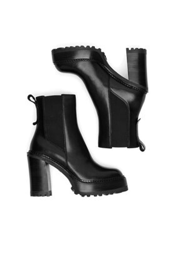 Gino Rossi Botki WGA3258-1Z Czarny. Kolor: czarny. Materiał: skóra