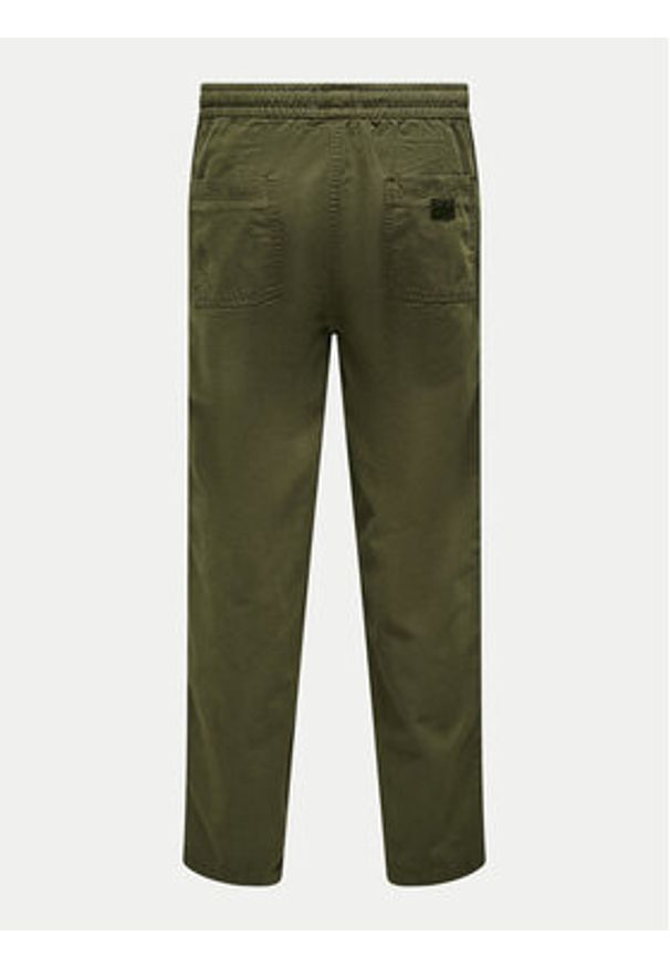 Only & Sons Spodnie materiałowe Sinus 22030239 Zielony Loose Fit. Kolor: zielony. Materiał: bawełna