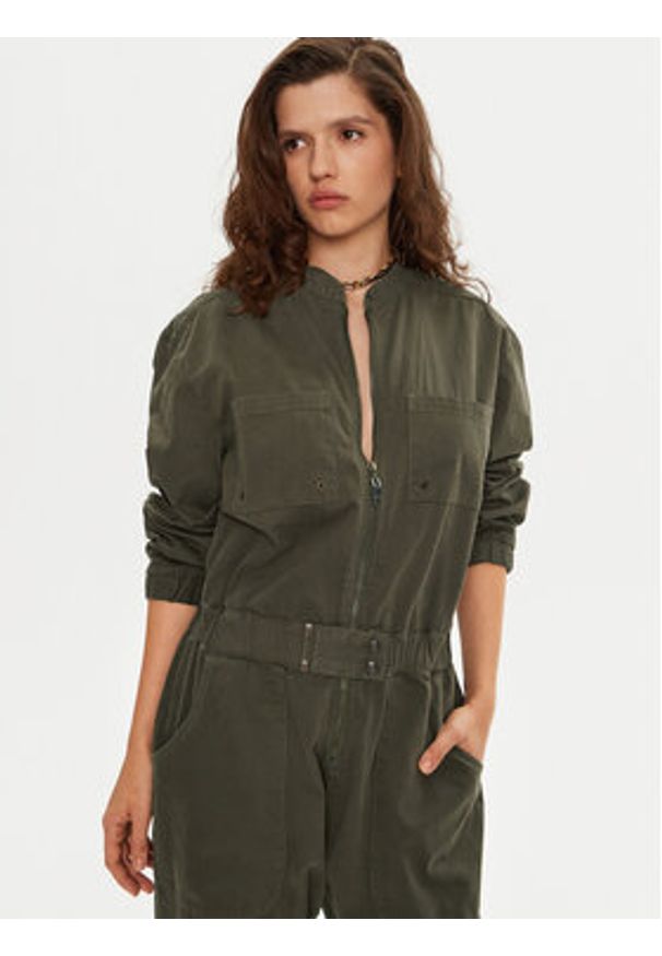 One Teaspoon Kombinezon 26637 Khaki Relaxed Fit. Kolor: brązowy. Materiał: bawełna