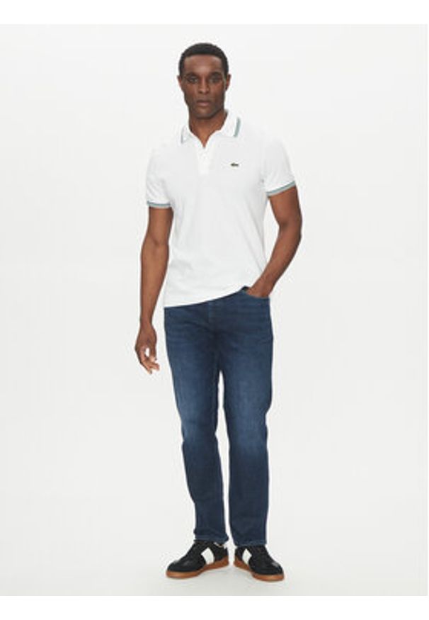 Lacoste Polo PH9875 Biały Regular Fit. Typ kołnierza: polo. Kolor: biały. Materiał: syntetyk, bawełna