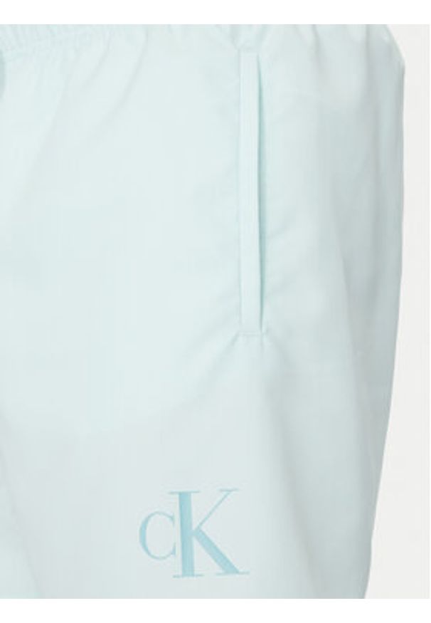 Calvin Klein Swimwear Szorty kąpielowe KM0KM01101 Zielony Regular Fit. Kolor: zielony. Materiał: syntetyk
