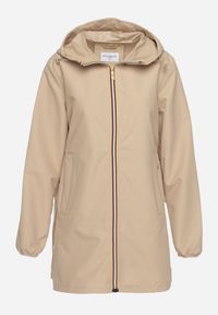 Born2be - Beżowa Kurtka Wiatrówka o Wydłużonym Fasonie z Kapturem Axerinta. Typ kołnierza: kaptur. Kolor: beżowy. Styl: klasyczny #5