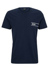BOSS - Boss T-Shirt 50489442 Granatowy Regular Fit. Kolor: niebieski. Materiał: bawełna #4