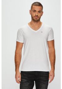 Tommy Jeans - T-shirt DM0DM04410. Okazja: na co dzień. Kolor: biały. Materiał: dzianina. Styl: casual