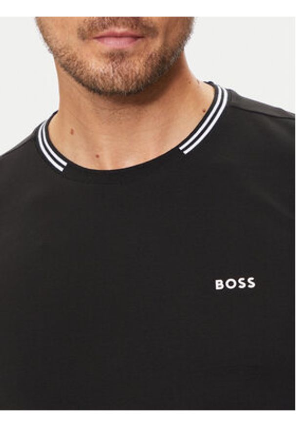 BOSS - Boss T-Shirt Taul 50521245 Czarny Regular Fit. Kolor: czarny. Materiał: bawełna