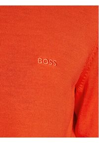 BOSS - Boss Sweter Botto-L 50476364 Pomarańczowy Regular Fit. Kolor: pomarańczowy. Materiał: wełna #4