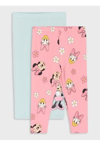 Sinsay - Bawełniane legginsy 2 pack Disney - zielony. Kolor: zielony. Materiał: bawełna. Wzór: motyw z bajki #1