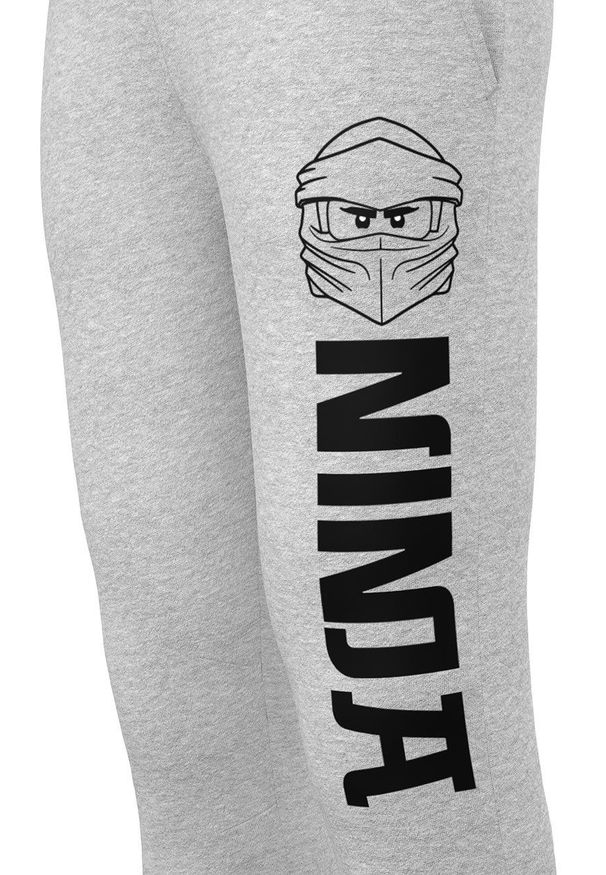 LEGO Wear - Lego Wear spodnie dziecięce kolor szary gładkie. Kolor: szary. Wzór: gładki