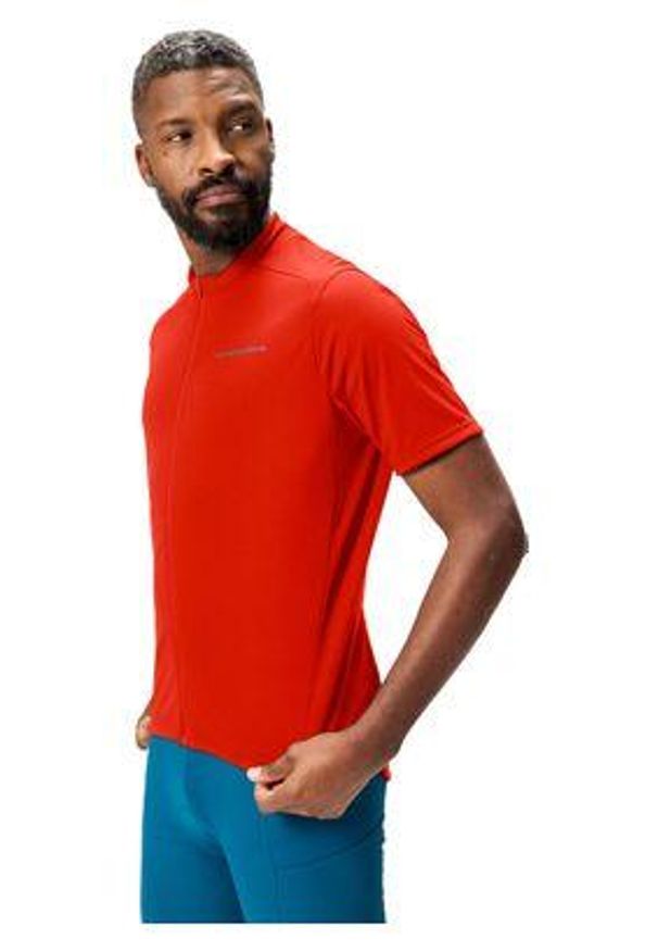 ENDURA - Koszulka rowerowa męska Endura Loop Zipped. Kolor: czerwony. Sport: kolarstwo