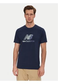 New Balance T-Shirt MT51503 Niebieski Regular Fit. Kolor: niebieski. Materiał: bawełna #1
