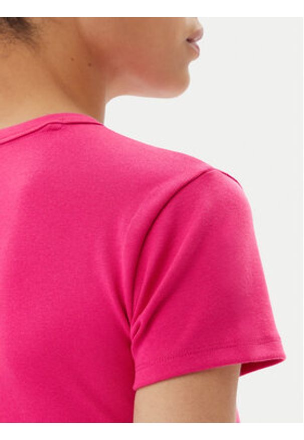 Hugo - HUGO T-Shirt Delanor 50512000 Różowy Slim Fit. Kolor: różowy. Materiał: bawełna