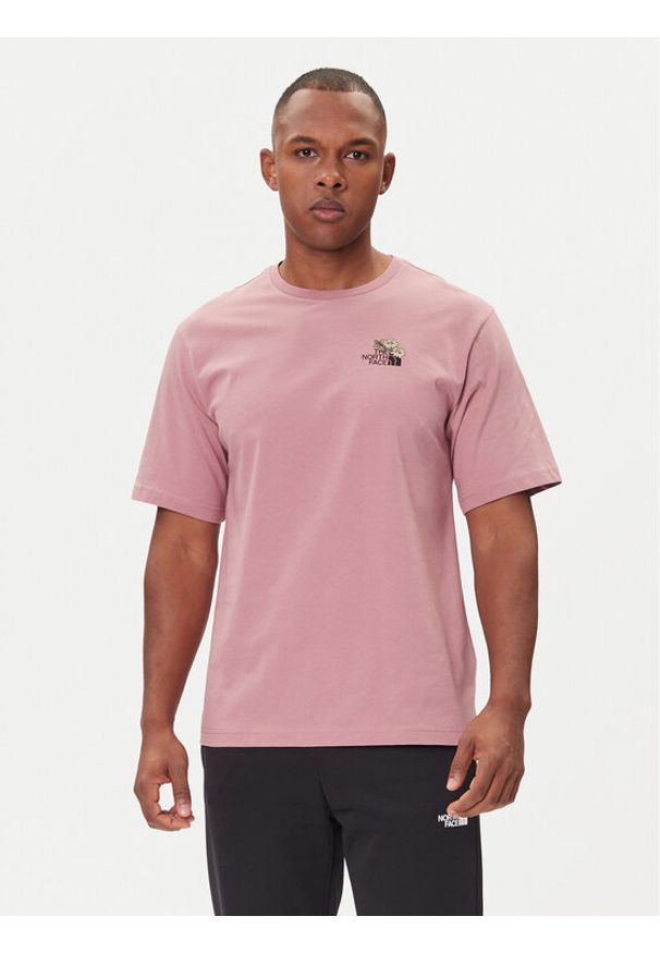 The North Face T-Shirt Dome Flower NF0A8EGX Różowy Relaxed Fit. Kolor: różowy. Materiał: bawełna