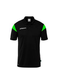 UHLSPORT - Koszulka polo dla dzieci Uhlsport Squad 27. Typ kołnierza: polo. Kolor: czarny, zielony, wielokolorowy. Wzór: napisy