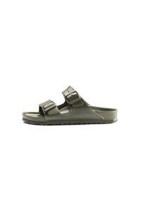 Klapki męskie Birkenstock Arizona Eva. Zapięcie: bez zapięcia. Kolor: zielony. Materiał: materiał, syntetyk. Szerokość cholewki: normalna. Sport: turystyka piesza