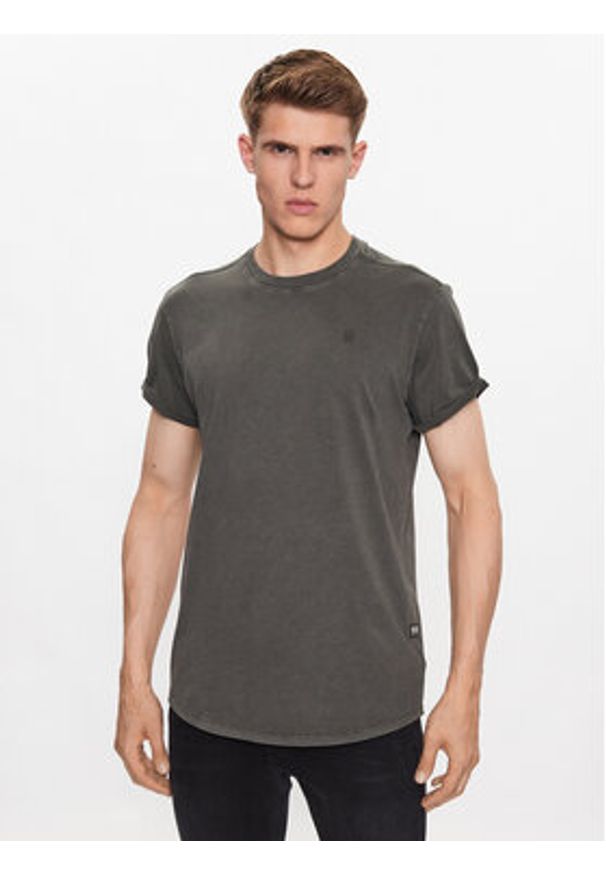 G-Star RAW - G-Star Raw T-Shirt D16396-2653-B575 Szary Regular Fit. Kolor: szary. Materiał: bawełna