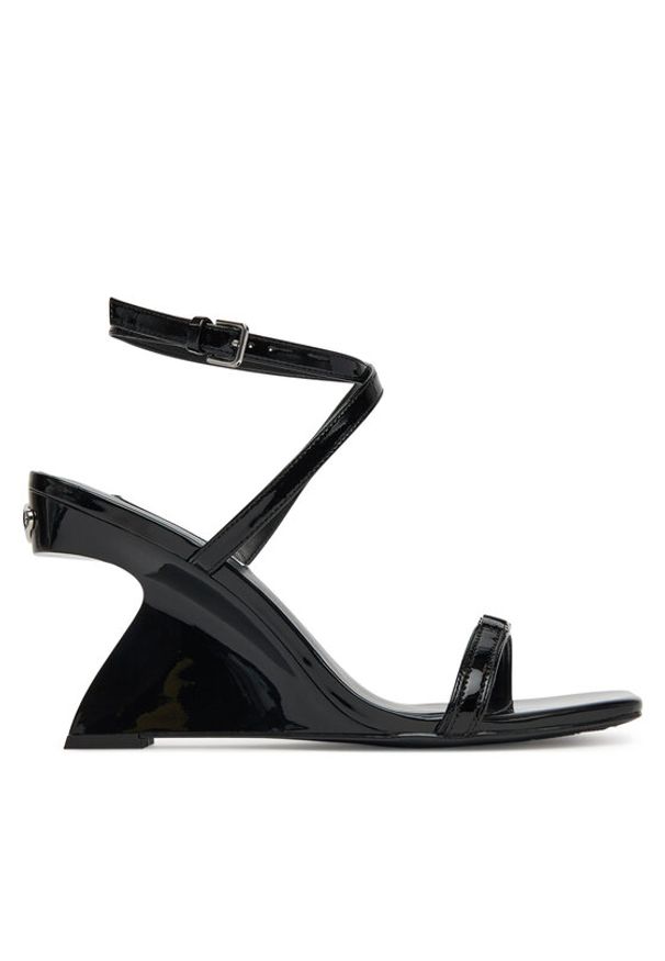 Karl Lagerfeld - KARL LAGERFELD Sandały Waverly KL34612 Czarny. Kolor: czarny. Materiał: skóra