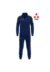 Damski dres Givova Revolution. Kolor: niebieski, wielokolorowy, żółty. Materiał: dresówka. Sport: piłka nożna