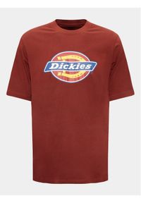 Dickies T-Shirt Icon Logo DK0A4XC9 Bordowy Regular Fit. Kolor: czerwony. Materiał: bawełna