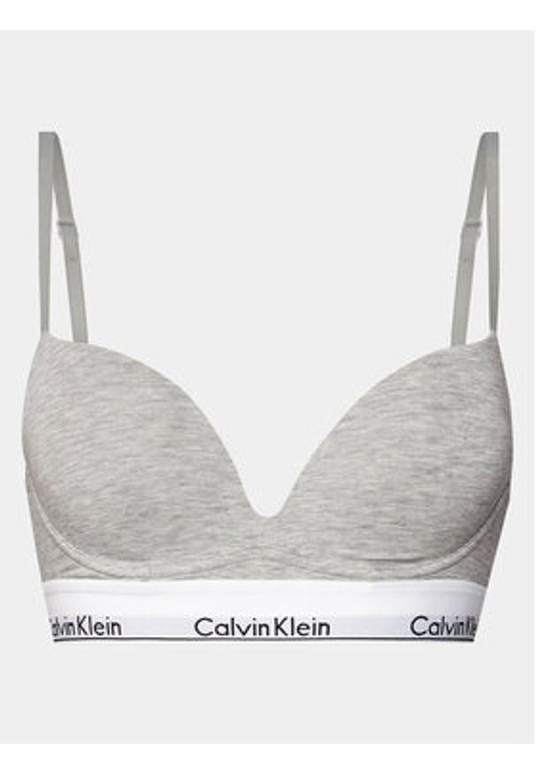 Calvin Klein Underwear Biustonosz push-up 000QF7623E Szary. Kolor: szary. Materiał: bawełna. Rodzaj stanika: push-up
