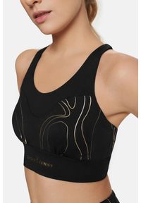 Cardio Bunny - Crop Top sportowy damski Flame Cardiobunny. Kolor: czarny