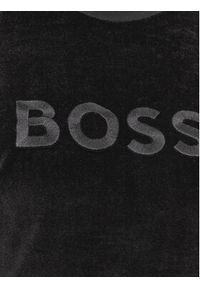 BOSS - Boss Bluza Velour 50485863 Czarny Regular Fit. Kolor: czarny. Materiał: bawełna