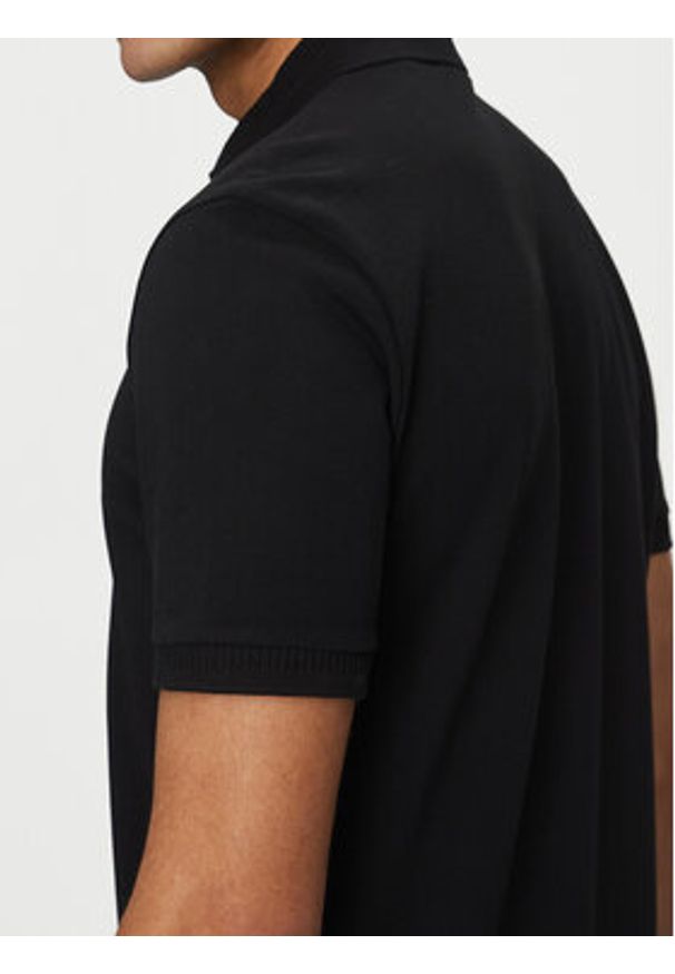 Hugo - HUGO Polo Dereso232 50490770 Czarny Slim Fit. Typ kołnierza: polo. Kolor: czarny. Materiał: bawełna