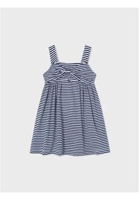 Mayoral Sukienka letnia 3949 Granatowy Regular Fit. Kolor: niebieski. Materiał: bawełna. Sezon: lato #1