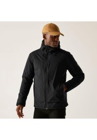 Regatta - Kurtka męska przejściowa przeciwdeszczowa Winsar. Kolor: czarny. Materiał: puch, materiał. Sport: turystyka piesza #1