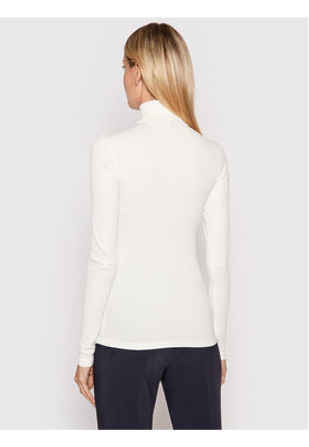 Polo Ralph Lauren Golf 211814422001 Biały Slim Fit. Typ kołnierza: golf, polo. Kolor: biały. Materiał: bawełna, lyocell