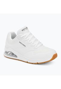 skechers - Buty damskie SKECHERS Uno 2 Air Around You. Okazja: na co dzień. Kolor: biały. Materiał: skóra. Model: Skechers Sport. Sport: turystyka piesza #1