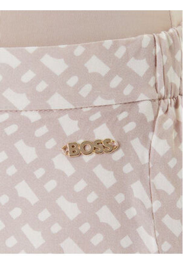 BOSS Szorty piżamowe Sateen 50545612 Beżowy Regular Fit. Kolor: beżowy. Materiał: wiskoza