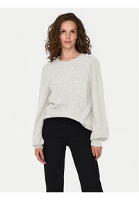 JDY Sweter Elanora 15328345 Écru Regular Fit. Materiał: syntetyk