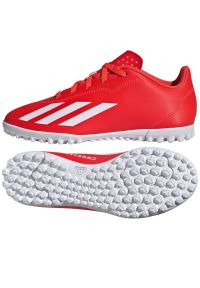 Adidas - Buty piłkarskie adidas X Crazyfast Club Tf IF0708 czerwone. Zapięcie: sznurówki. Kolor: czerwony. Materiał: guma, syntetyk. Sport: piłka nożna