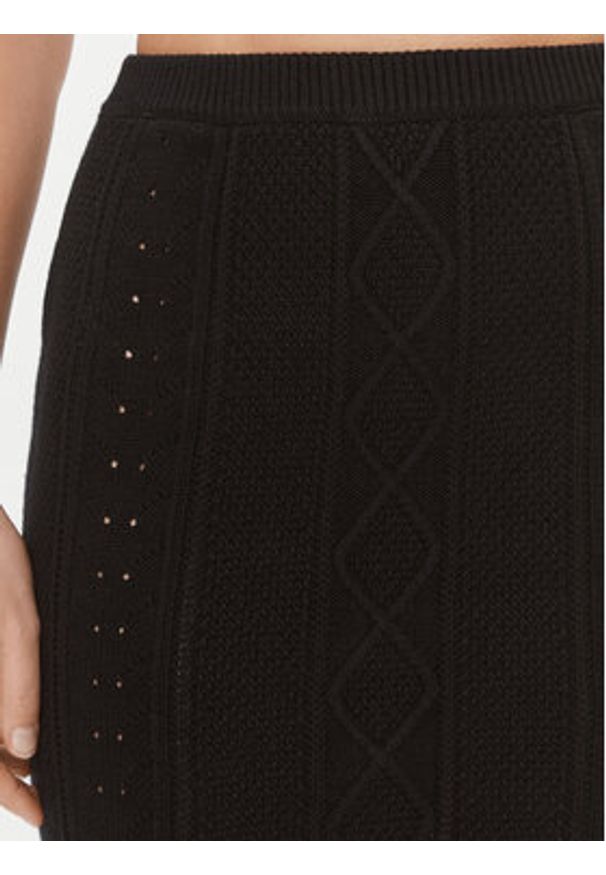 Guess Spódnica mini W4RD58 Z37L1 Czarny Slim Fit. Kolor: czarny. Materiał: bawełna
